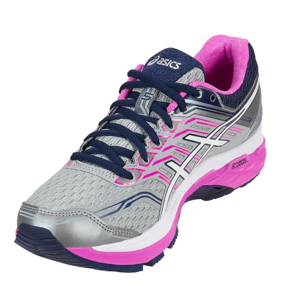 RARE Asics GEL GT 2000 5 Size 9.5 US 41.5 EUR Grey Indigo Blue Pink Medium - Picture 3 of 11